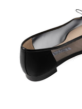 【予約】タッセルリボンメッシュフラットシューズ 7612/PINK/BLACK