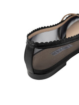 レースメッシュフラットシューズ 7600T/512/BLACK