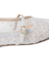 【予約】レースメッシュフラットシューズ 7600T/512/WHITE