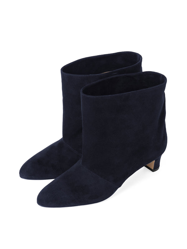 スエードショートブーツ 6923/BASS/NAVY