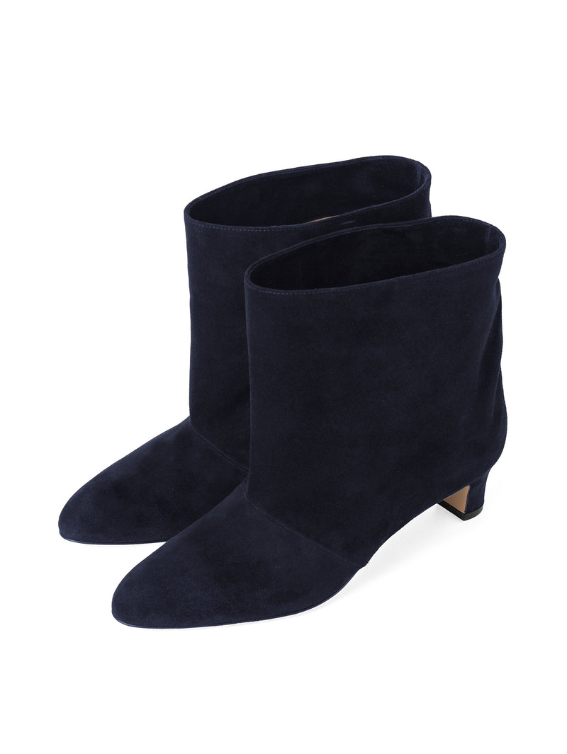 スエードショートブーツ 6923/BASS/NAVY
