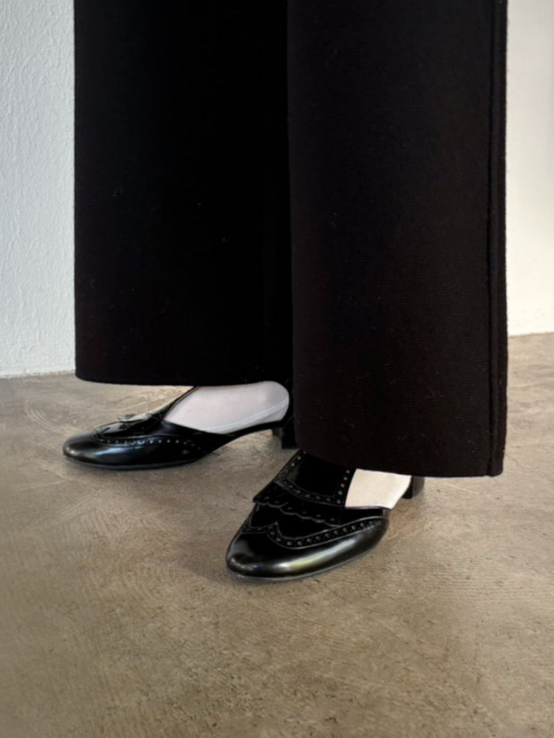 ウィングチップストラップシューズ 5850/DIDO/BLACK