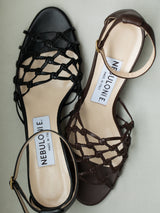 メッシュアンクルストラップサンダル 6805/551/BLACK