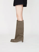 スエードロングブーツ 6921/BASS/TAUPE