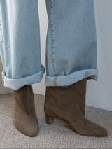 スエードショートブーツ 6923/BASS/TAUPE