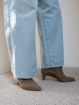 スエードショートブーツ 6923/BASS/TAUPE