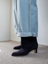 スエードショートブーツ 6923/BASS/NAVY