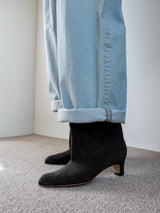 スエードショートブーツ 6923/BASS/BLACK