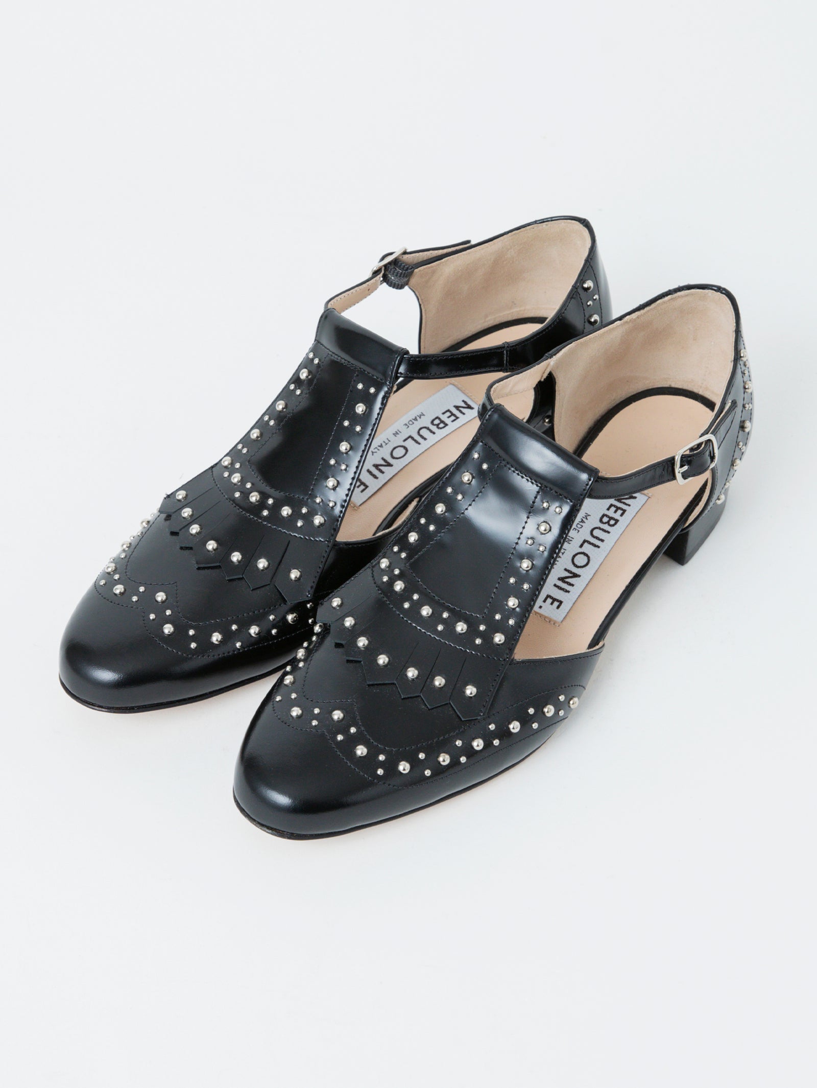 Fabiani スタッズウィングチップドレスシューズ