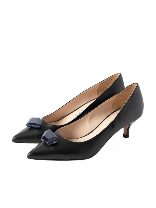 ストーンパンプス 7507/AGU/BLACK