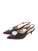 ストーンバックストラップパンプス 7509/ROCK/BORDEAUX