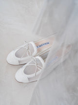 【予約】メッシュリボンローファーパンプス 7628/DIDO/WHITE