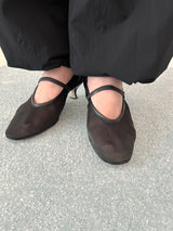 メッシュアーモンドトゥパンプス 7623/IRIS/BLACK