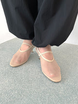 メッシュアーモンドトゥパンプス 7623/IRIS/WHITE