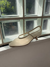 メッシュアーモンドトゥパンプス 7623/IRIS/WHITE