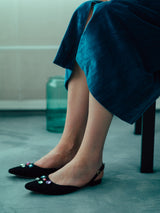 ビジューフラットパンプス 7006/PINK