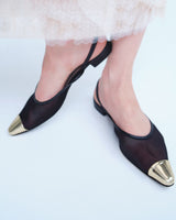 メッシュポインテッドミュールサンダル 7244/PINK/GOLD
