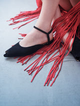 【予約】アンクルストラップオープントゥサンダル 7624/PINK/BLACK