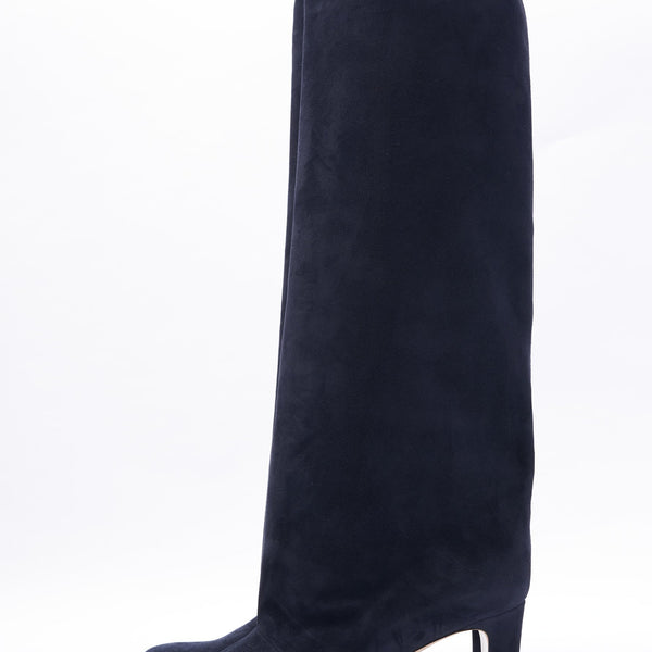 美品NEBULONIE スウェードレザーロングブーツ ネイビー37 ネブローニ スウェードロングブーツ 5919/BOOT/SUEDE/NAVY – nebulonie