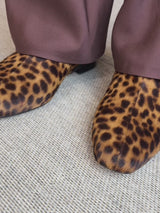 リアルヘアカーフレオパードショートブーツ 7519/15P