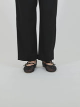 レースメッシュフラットシューズ 7600T/512/BLACK